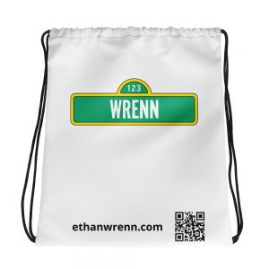 Wrenn Sesame Street Logo Drawstring bag