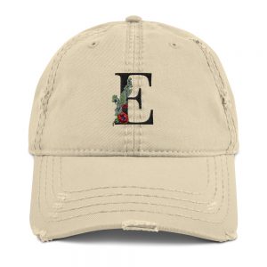 Light Greenery E-Logo Distressed Dad Hat