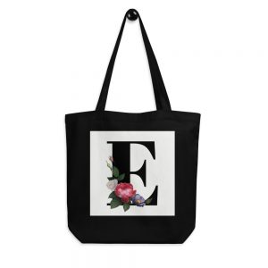 Dark Bloomed Greenery E-Logo Eco-Friendly Tote Bag