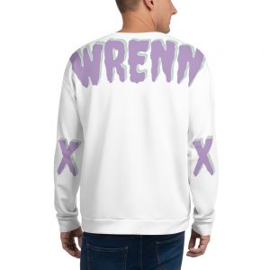 Wrenn Purple and Mint All Over Print Sweatshirt