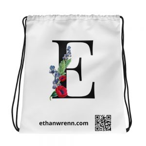 Light Greenery E-Logo Drawstring bag