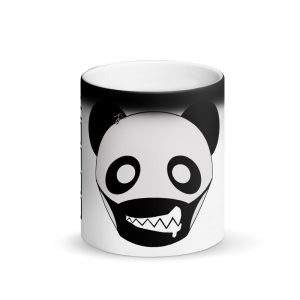 Wrenn x DotKom Panda Logo Matte Black Magic Mug