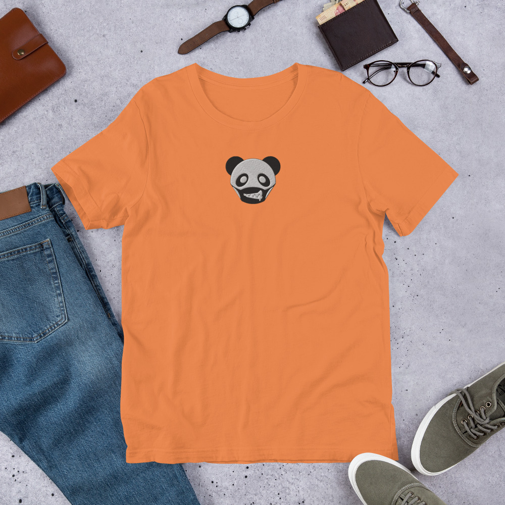 Wrenn x DotKom Embroidered Panda Logo Short-Sleeve Unisex T-Shirt 