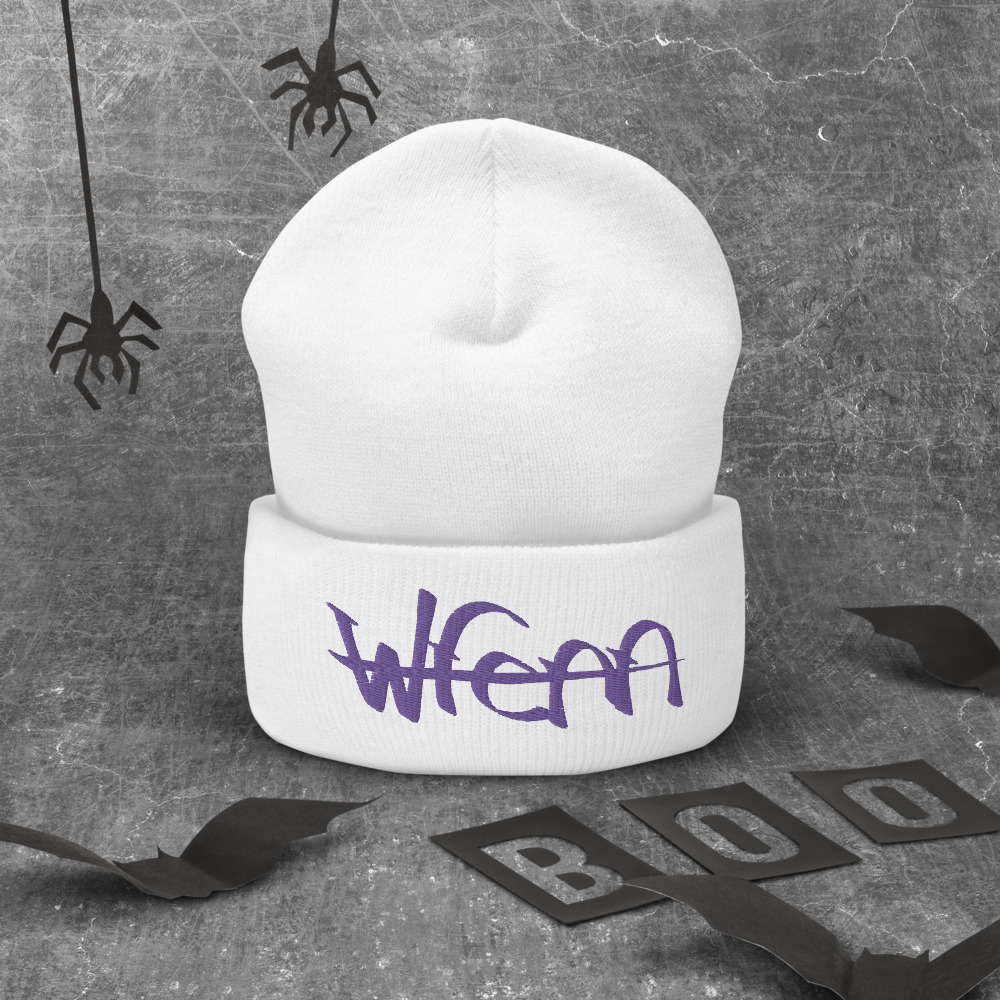 WRENN x B3AN_ARTZ Embroidered Purple Wrenn Logo Cuffed Beanie