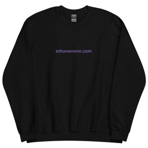 Embroidered Purple ethanwrenn.com Unisex Sweatshirt