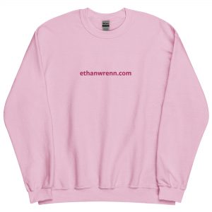 Embroidered Pink ethanwrenn.com Unisex Sweatshirt